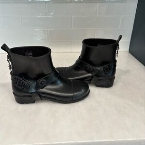 Coach Black Rain Boots